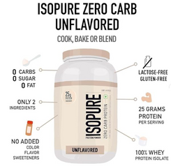 1kg Isopure Unflavored Protein Powder for Cooking/Baking/Drinking