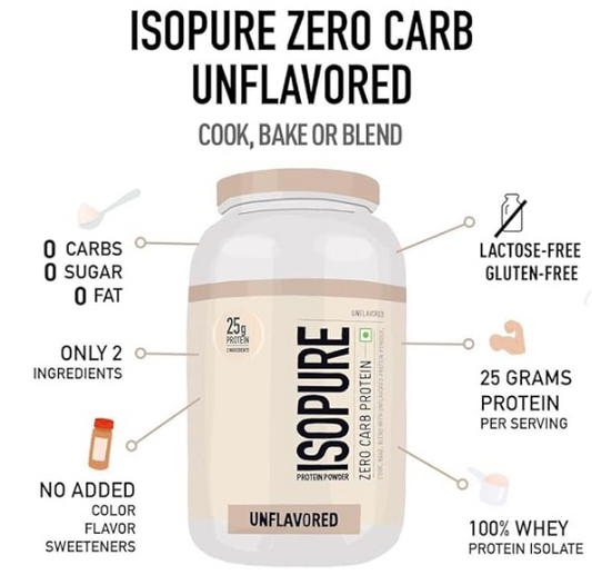 1kg Isopure Unflavored Protein Powder for Cooking/Baking/Drinking